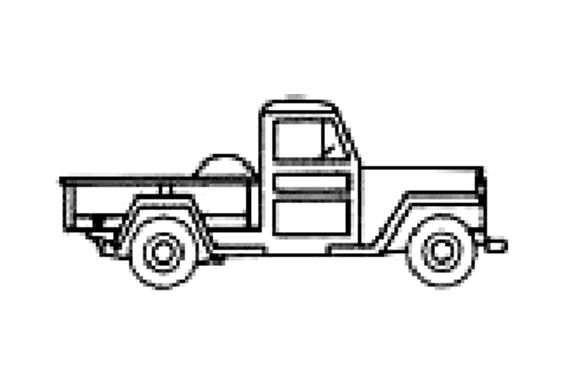 Download drawing Willys Jeep Pick-up 1964 in ai pdf png svg formats
